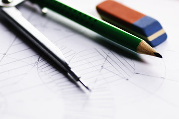 Naklejka premium board pencil divider