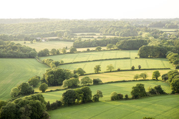 Fototapeta na wymiar Aerial view of Buckinghamshire Landscape