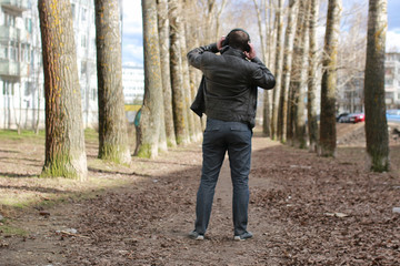 Fototapeta premium male street fashion music