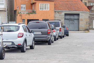 cars parked in a row