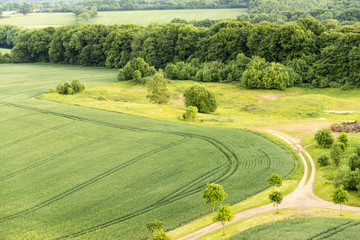 Aerial view of Buckinghamshire Landscape