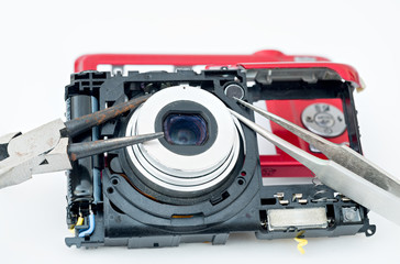 Compact disassembled camera