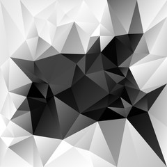Obraz premium vector abstract irregular polygon background with a triangle pattern in grayscale - black, whihe and gray color