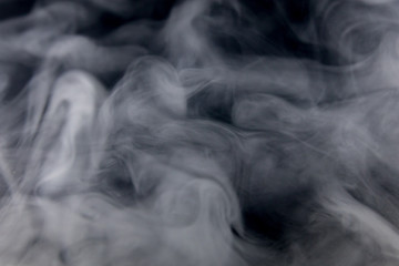 cloud of smoke with black background