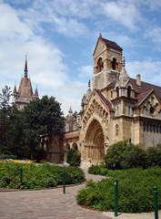 Fototapeta na wymiar A view of the Vajdahunyad castle, Budapest, Hungary