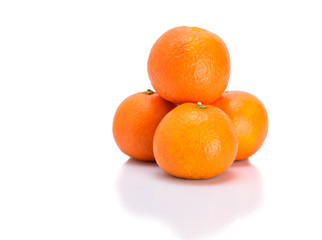 ripe isolated tangerines