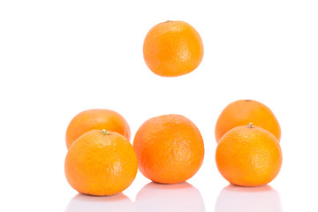 ripe isolated tangerines