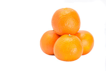 ripe isolated tangerines