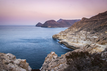 Fototapeta na wymiar Coastline in the Cabo de Gata Natural Park, Spain