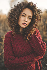 Atmospheric portrait of beautiful young lady
