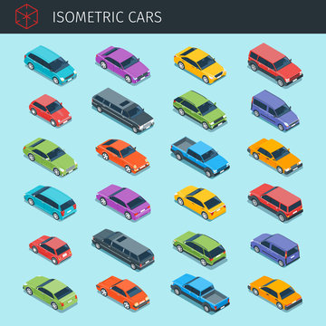 Isometric cars big collection