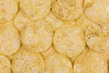 air popped crunchy chickpea potato snack background