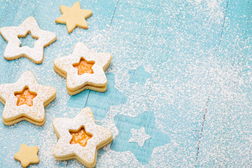 Fototapeta na wymiar Christmas Jam Cookies