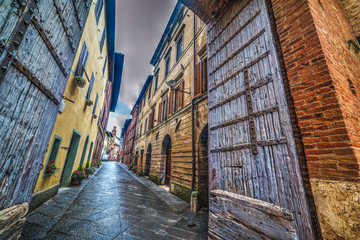 Narrow street in Buonconvento