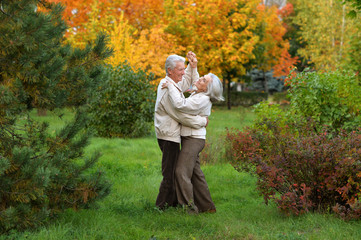  couple dancing  in the park 