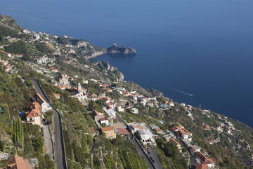 Obraz premium Aerial view of Amalfi coast, Praiano