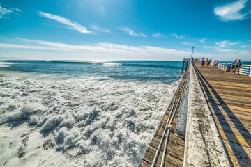 Pacific beach pier on a sunny da