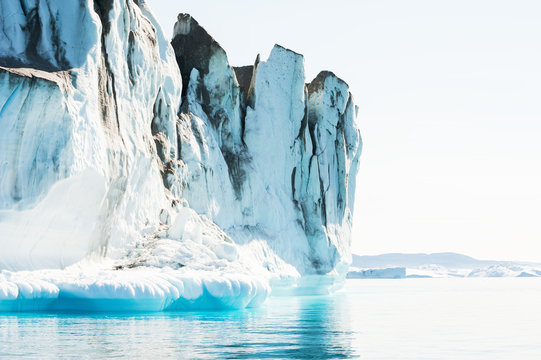 Big icebergs in the Ilulissat icefjord, Greenland