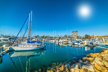 Oceanside harbor on a clear day