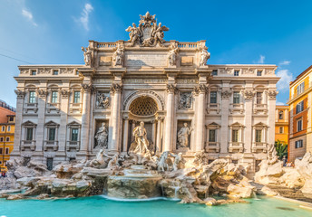 Obraz na płótnie Canvas World famous Fontana di Trevi in Rome