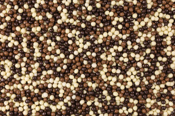 background of puffed rice crispies with chocolate
