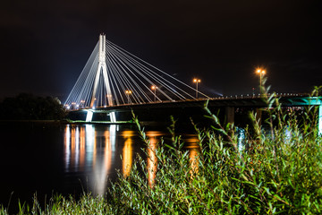 Warszawa - Most Świętokrzyski nocą I