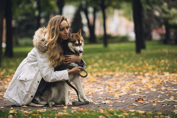 Woman with dog