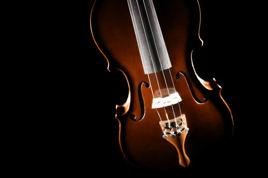 Violin close up music instrument strings
