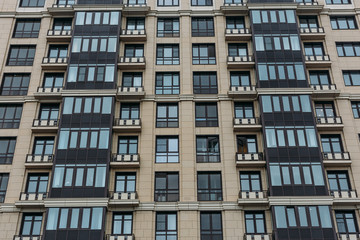 Modern building facade exterior, office, construction, urban architecture