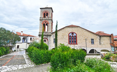 Fototapeta na wymiar Holy Visitation church at the old city of Trikala Thessaly Greece