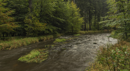 Obraz premium Chribska Kamenice river in national park Ceske Svycarsko