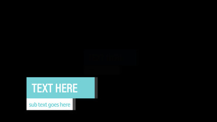 Light Teal and White Sliding Lower Third
