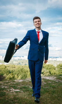 Cheerful businessman