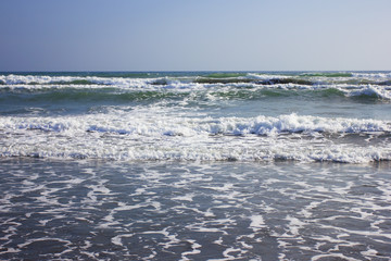 The waves of the sea