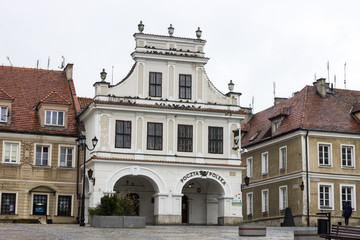 Fototapeta na wymiar The main post office in Sandomierz, Poland
