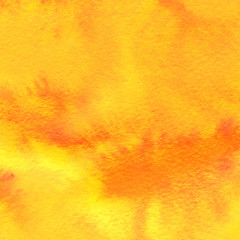 Hand drawn yellow watercolor abstract texture. Raster background.