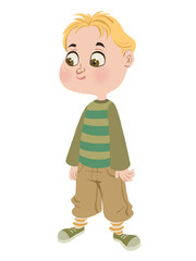 Small boy cartoon character