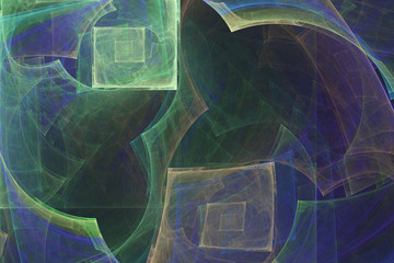 Abstract fractal background. Abstract painting in pastel colors viewed like a cave images. Textured image in rose, blue, cyan, red colors. For your creative design.