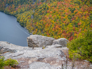 Cliff over Lower Ausable Lake in Adirondacks