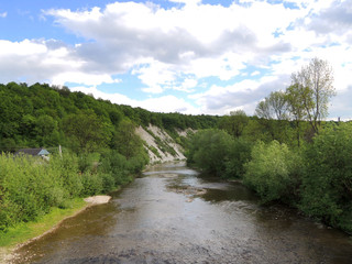 Fototapeta na wymiar Nature river water landscape