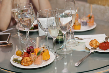 delicious  dishes  on the table for party