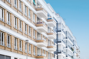 residential building facade , modern apartment buildings