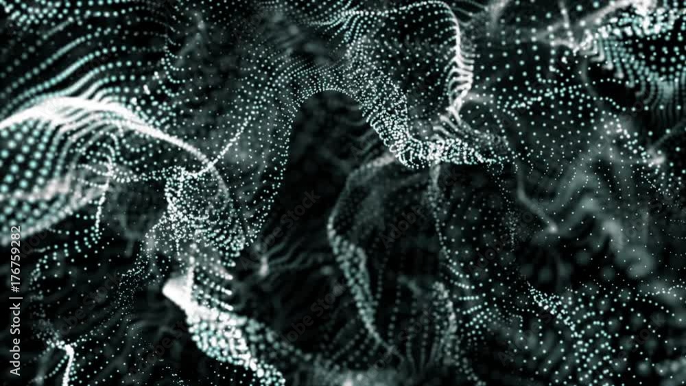 Poster rotation around the field of increased turbulence. seamless loop.