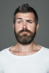 Fototapeta premium Hipster with serious face.
