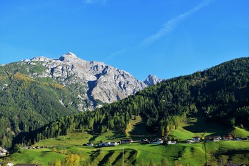 Beautiful nature in the Austrian alps in the fall