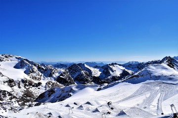 Nice view to the mountains in Austria alps