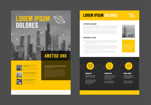 Modern business corporate brochure flyer design template