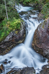 Waterfall in Tatra mountains, Poland,
