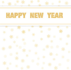 Fototapeta premium Golden inscription Happy New Year