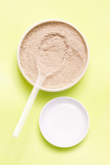 Clay powder and water - facial mask ingredients